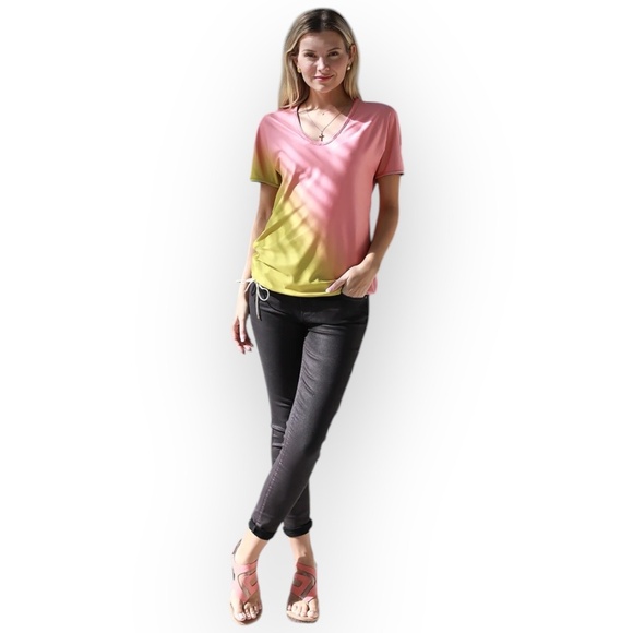 NWT Modzori Reversible & Adjustable V-Neck Top – Horizon-Coral/Sunstream (XL) - Picture 2 of 9